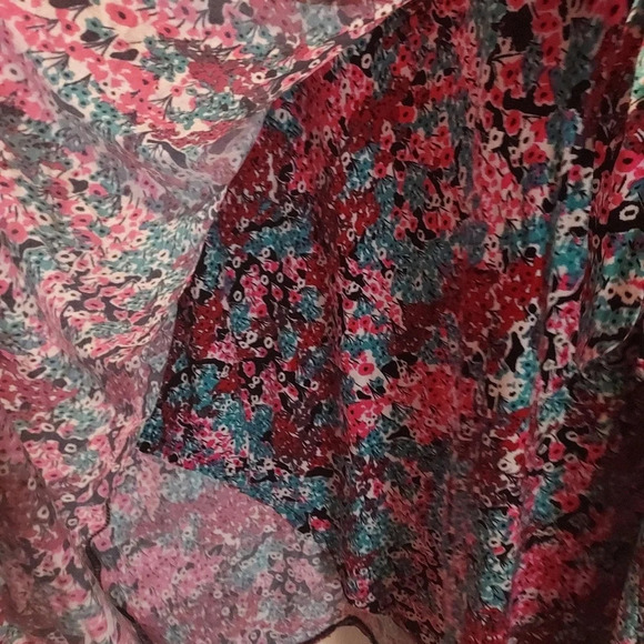 Paraphrase Floral Long Sleeve Faux Wrap Dress in Size XL Extra Large - Picture 3 of 10
